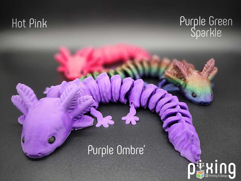 3D Printed Axolotls