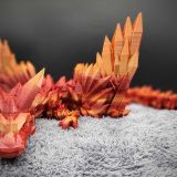Fire Red 3D Printed Crystal Wing Dragon
