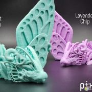 Butterfly Dragon 3D Print Multicolor Lavender Chip Filament & Mint Chip