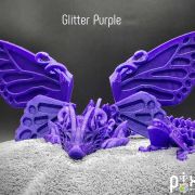 Butterfly Dragon 3D Print Multicolor Glitter Purple Filament